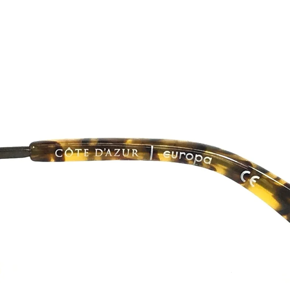 Cote D'azur Eyeglasses Frames CDA-330 C2 Brown Cat Eye Full Rim 52-17-135